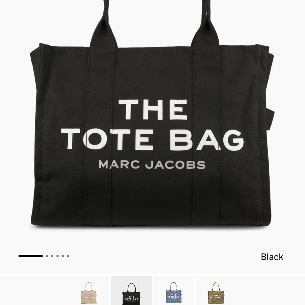 Marc Jacobs Large Canvas Black Tote Bag